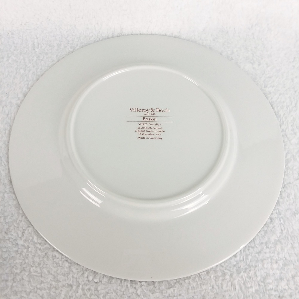 4 Villeroy‎ & Boch Basket Porcelain Dinner Plates 10.5" Germany Discontinued - Picture 5 of 9